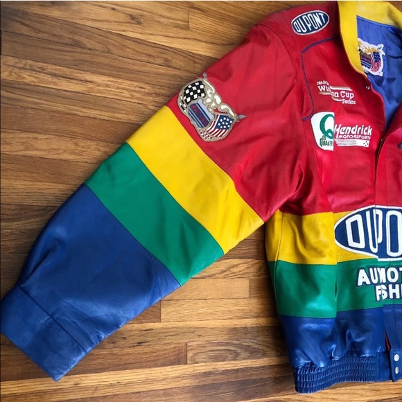Jeff Hamilton Rainbow Racing NASCAR Leather Jacket - Picture 3 of 9